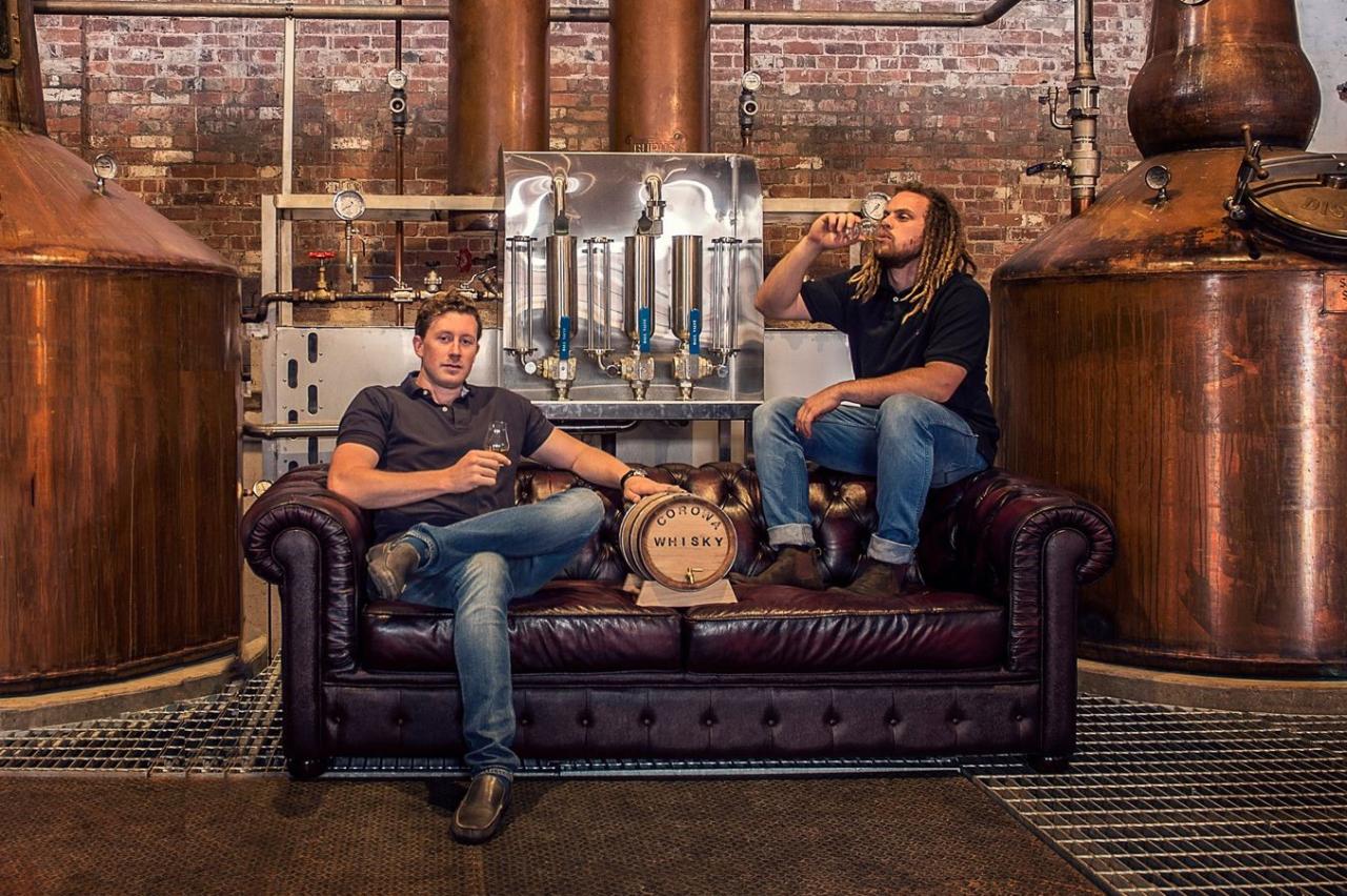 Corowa Distilling Co. Managing Director Dean Druce and Head Distiller Beau Schilg