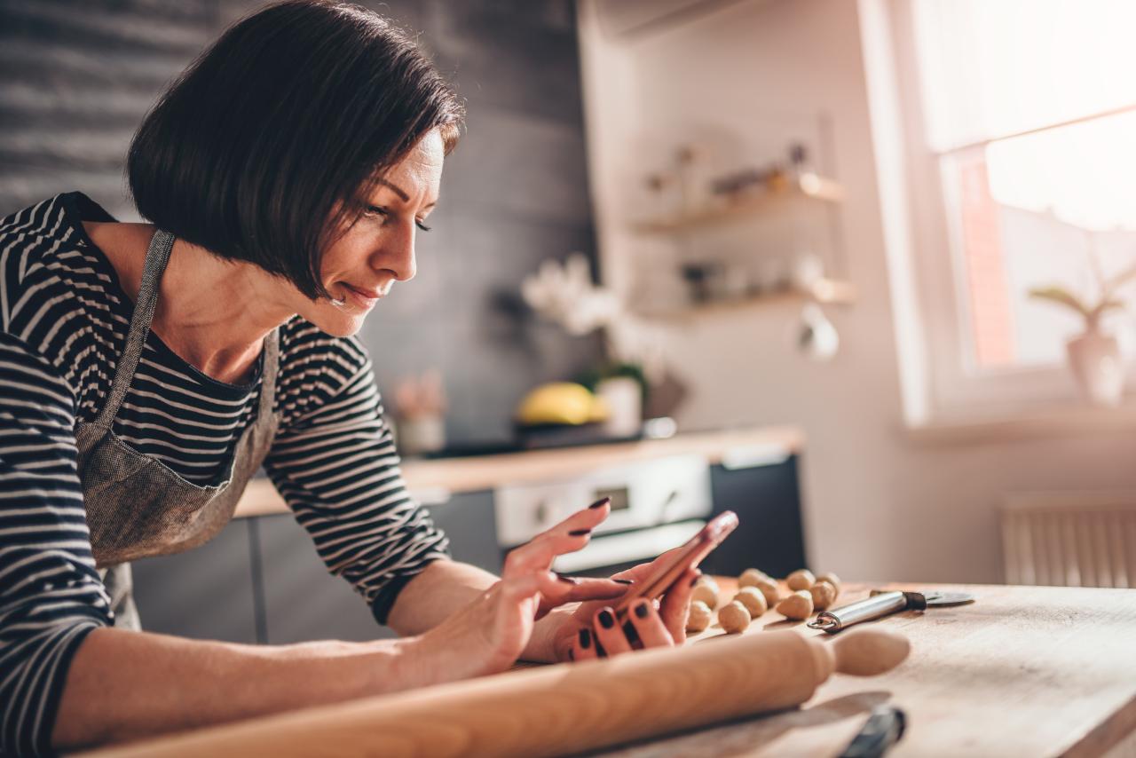 woman using calculator