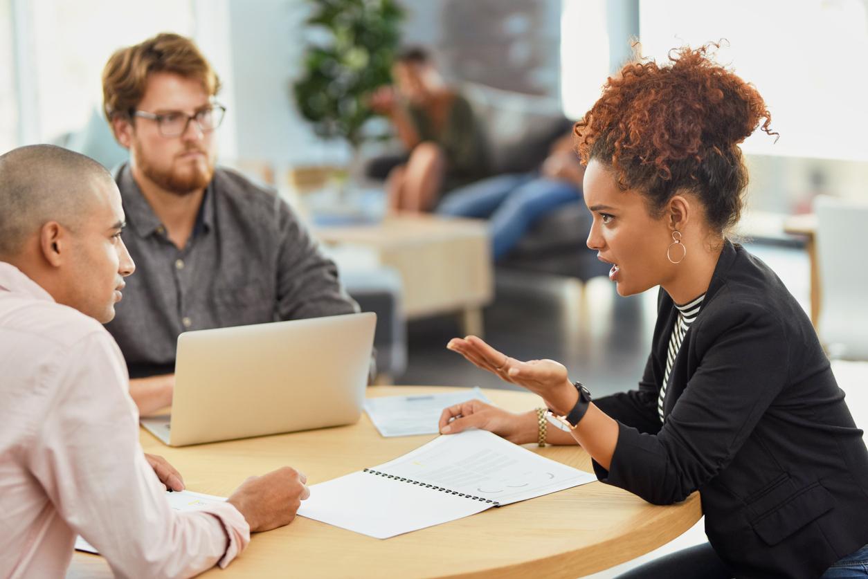 People discussing a problem