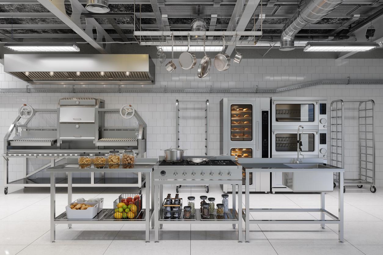 Industrial Kitchen Interior 