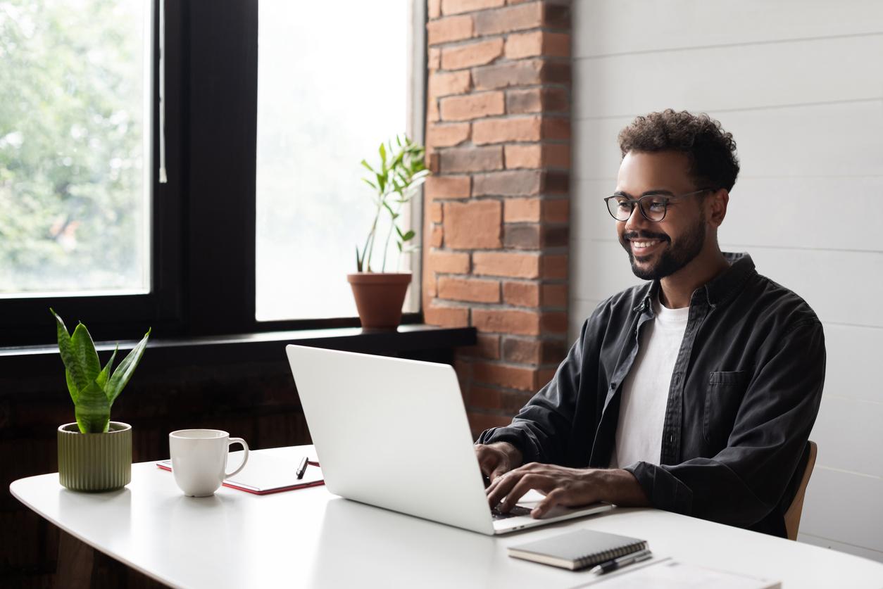 Man at desk