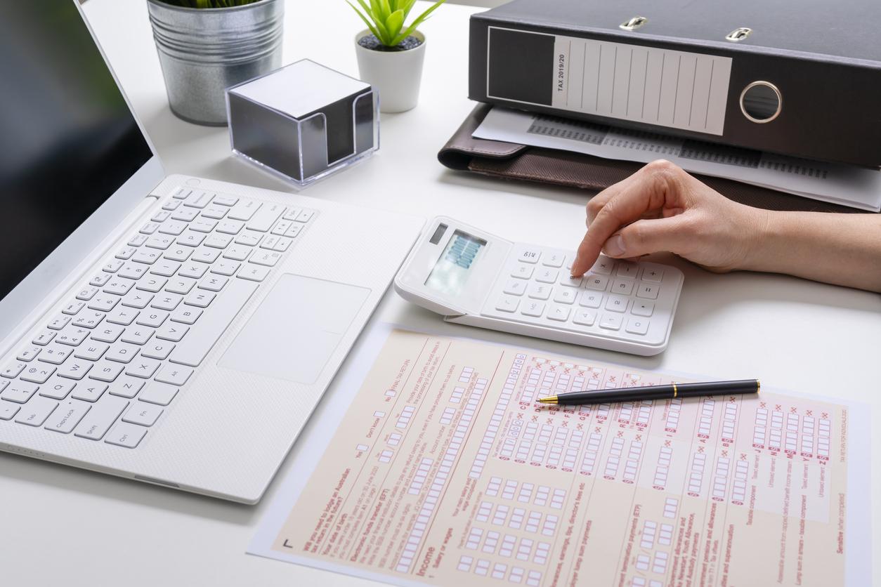 Calculator on desk